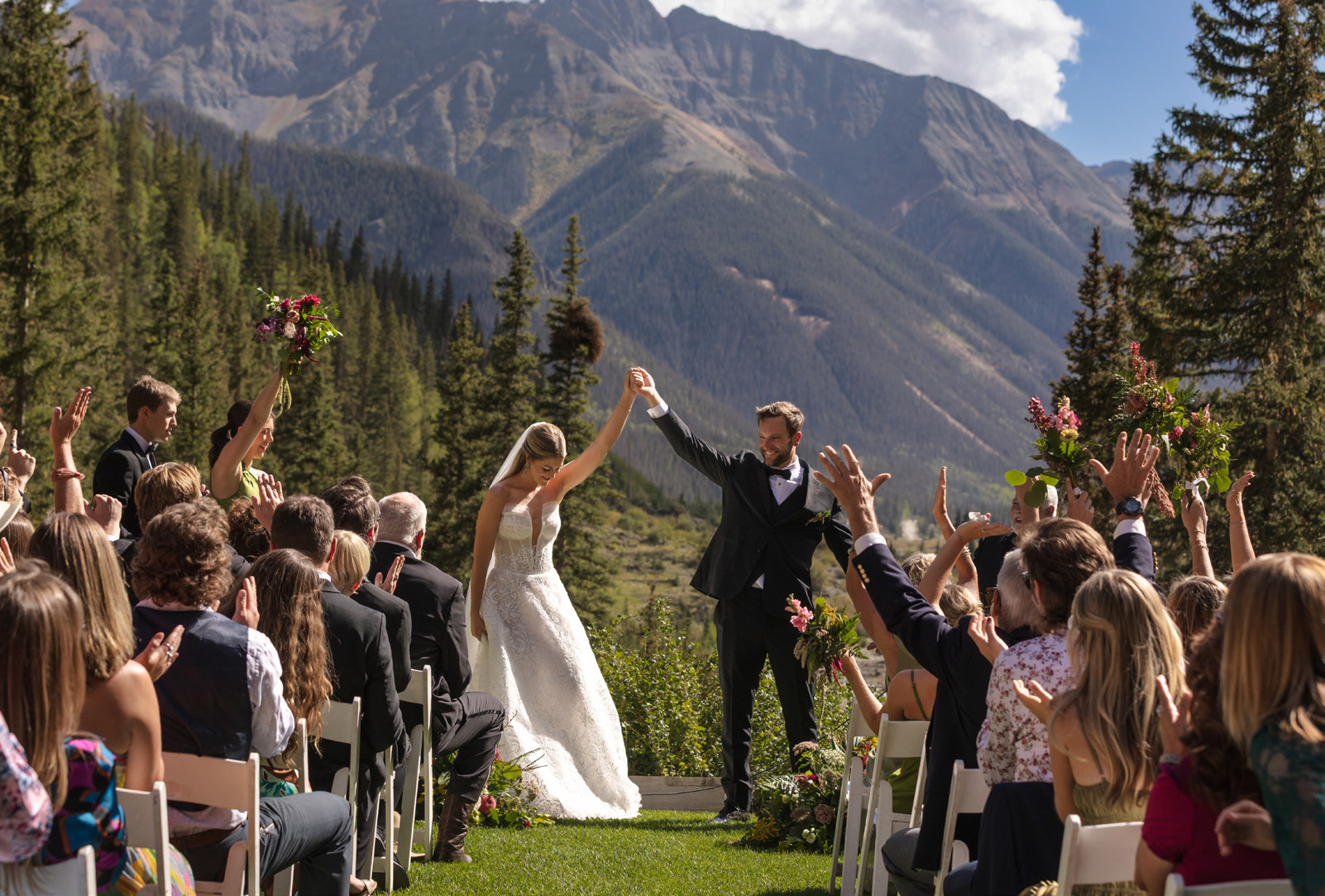 Sarah Moore Perry and Jackson Perry got married on Saturday at the Eureka Lodge photo by Haley Jones