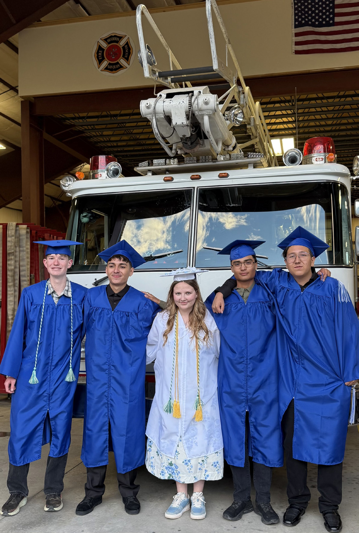 L to R: Quin Joyce, Carlos Varela, Rylan Jaramillo, Alan Alvidrez and Nicolas Quintana