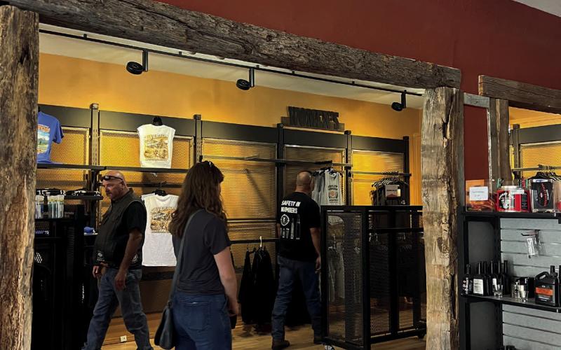 Harley Davidson store wiped out of merchandise by the end of September. Photo credit DeAnne Gallegos