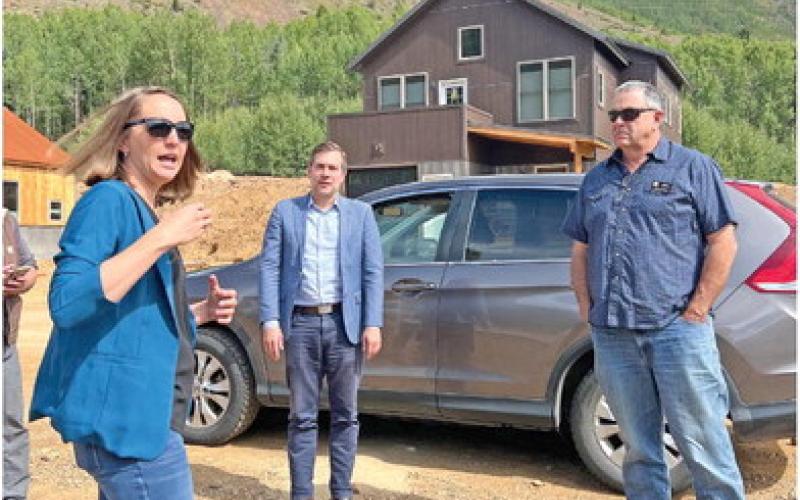 Photo Credit DeAnne Gallegos State Senators and Town visiting the Anvil Subdivision