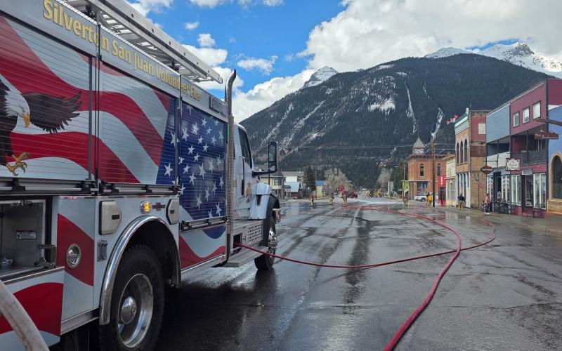 Greene street being washed by SSJVFD. Photo credit SSJVFD
