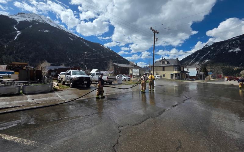 The freshly cleaned street Photo credit. Photo credit SSJVFD