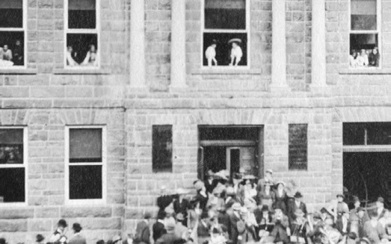 A historic photo of Silverton Town Hall Photo used courtesy of The San Juan County Historical Society Photo used courtesy of The San Juan County Historical Society