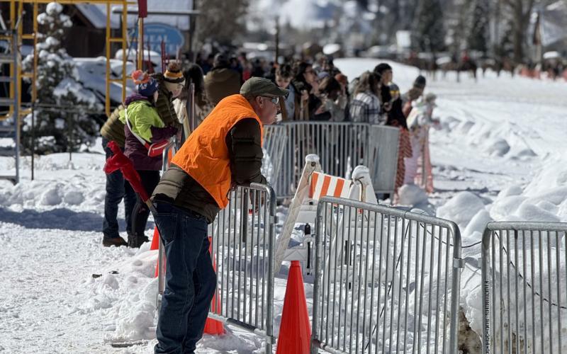 John Zarkis volunteered for the street crossing that was through the big jump Photo by DeAnne Gallegos