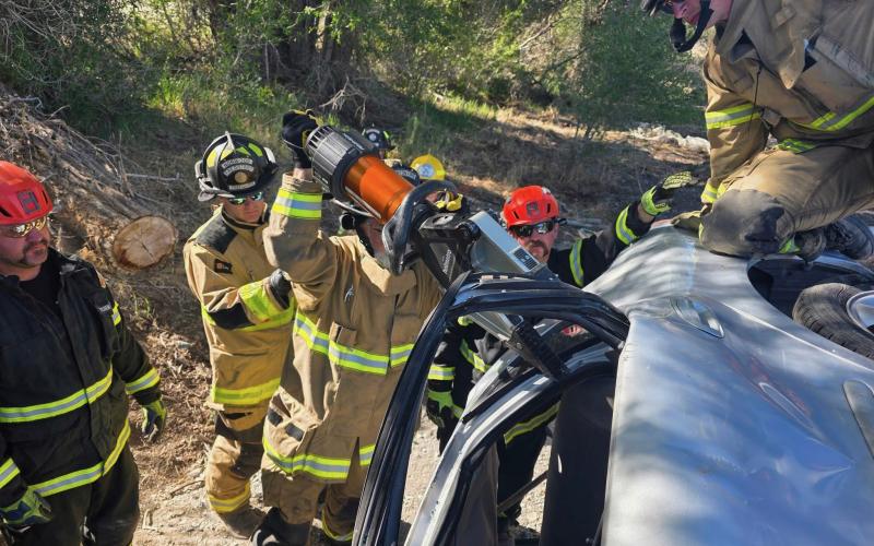 The Silverton Volunteer fire team spent this past weekend in Ridgeway training on car extraction. Photo credit SSJCVFD