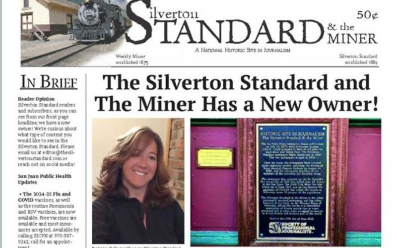 Front page of January 23rd 2025 Silverton Standard Edition