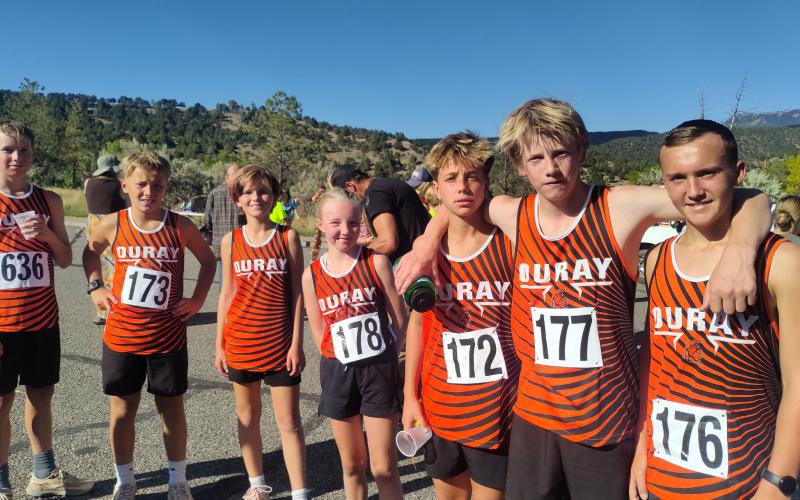 L-R: Mars Foster, Lucas Barszcz, Sophi Christensen, Kate Barney, Elliot Barszcz, Phen Mead, Jonah Kranker, (Not pictured, Marshall Rodriguez) Photo credit Dayna Kranker