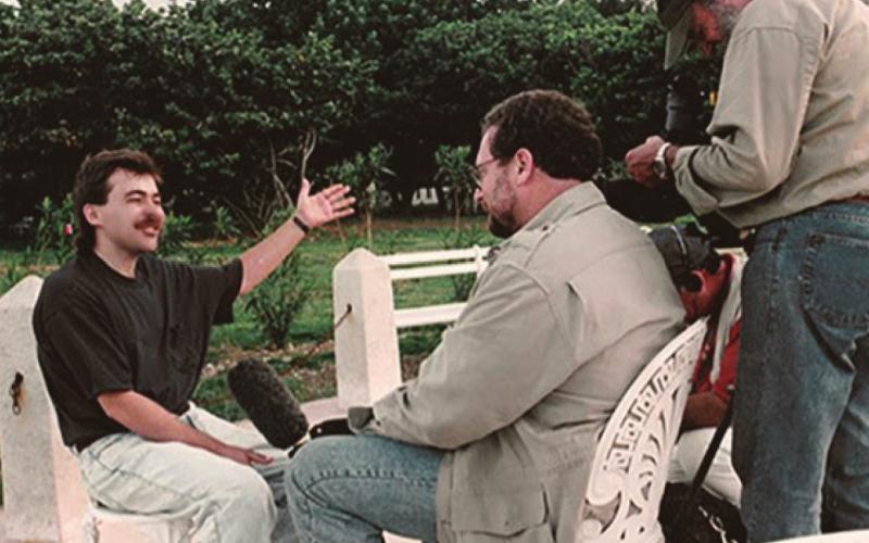 A young Mark captured during a trip to Cuba. We are not sure if this is the same trip during which he interviewed Fidel Castro. Photo Credit Margaret Westerman