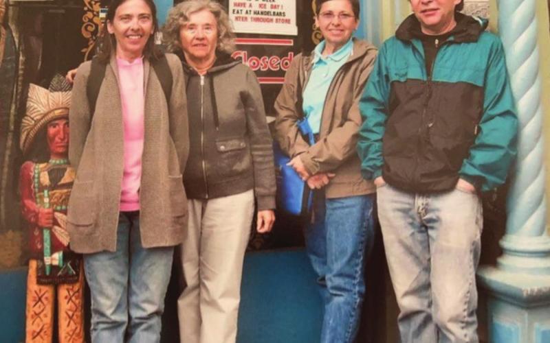 Mark and his sisters, Beth, Margaret, and Janet in Silverton in 2010. Photo Credit Margaret Westerman