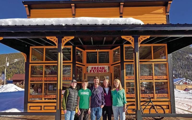 The Joyce family with Janice Sanders outside The Old Arcade. Photo credit DeAnne Gallegos