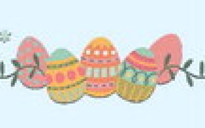 A Snowy Easter Egg Hunt