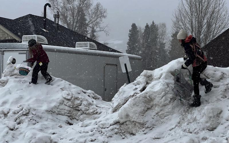 Braving snow hills in the hunt. Photo credit Sterling Blankenship