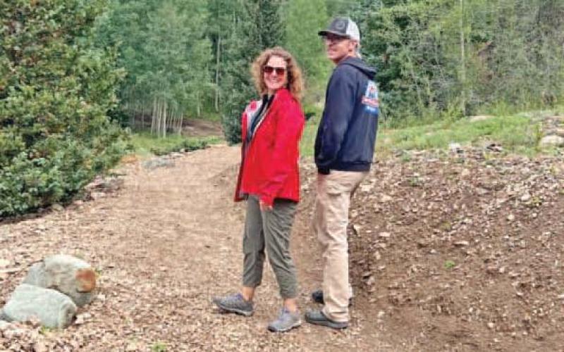 Lisa and Klem Branner giving Silverton Standard a sneak peak of Bakers Park