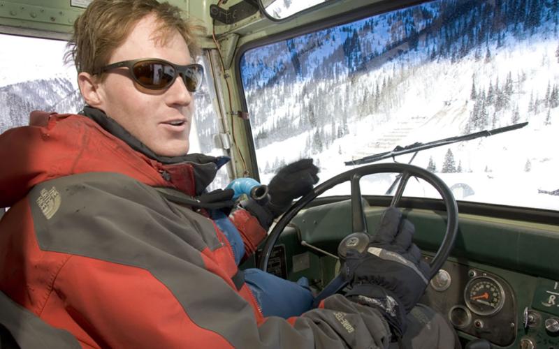 Aaron Driving the bus circa 2005 (Photo Credit Scott D.W Smith)