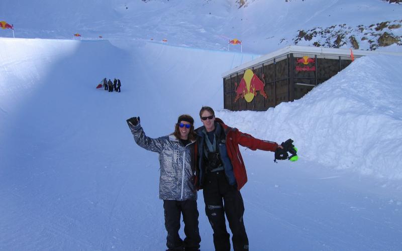 Aaron and Shaun White filming 60 Minutes segment for CBS (Photo Credit Silverton Mountain)
