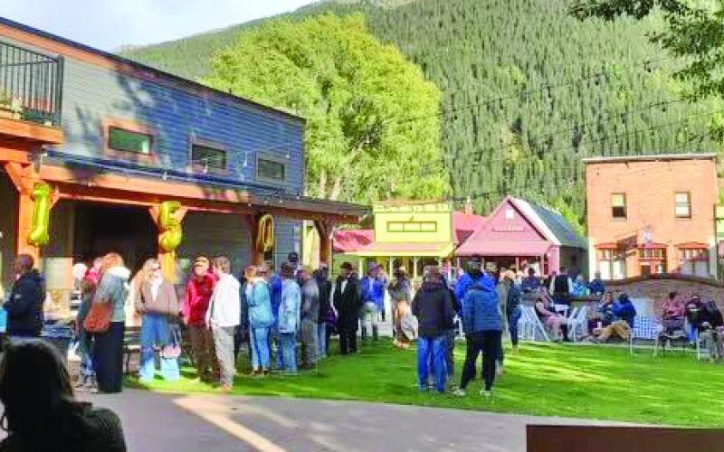 Local crowd at Anesi Park for the Town’s 150th. Photo by Jim Harper