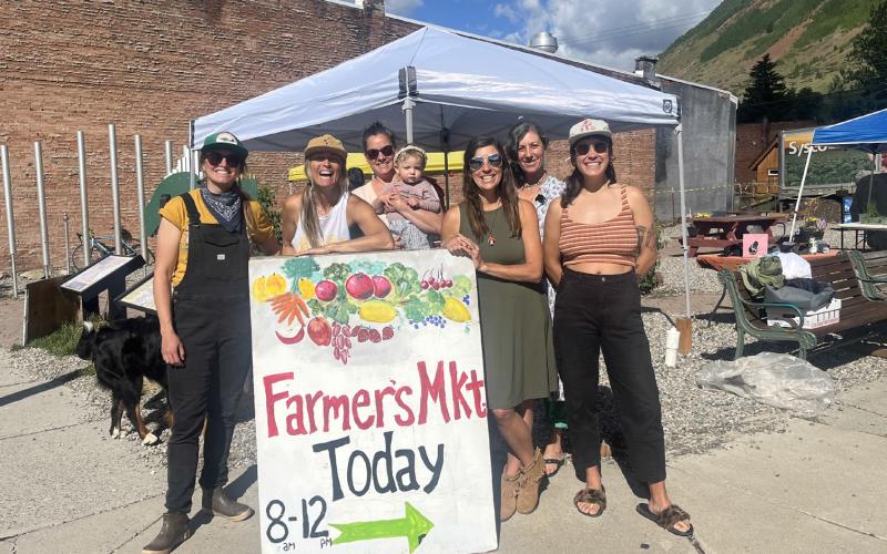 The first farmer’s market of the summer. Photo credit Scott Fetchenhier
