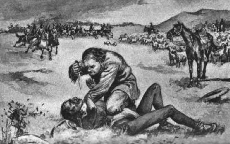 Disputed Passage on the Uncompahgre, 1852 / Image in public domain