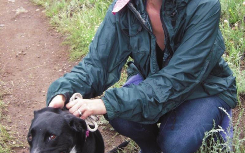 Mollie Mook Fiddler and her dog Polly. Photo Cred David Fiddler