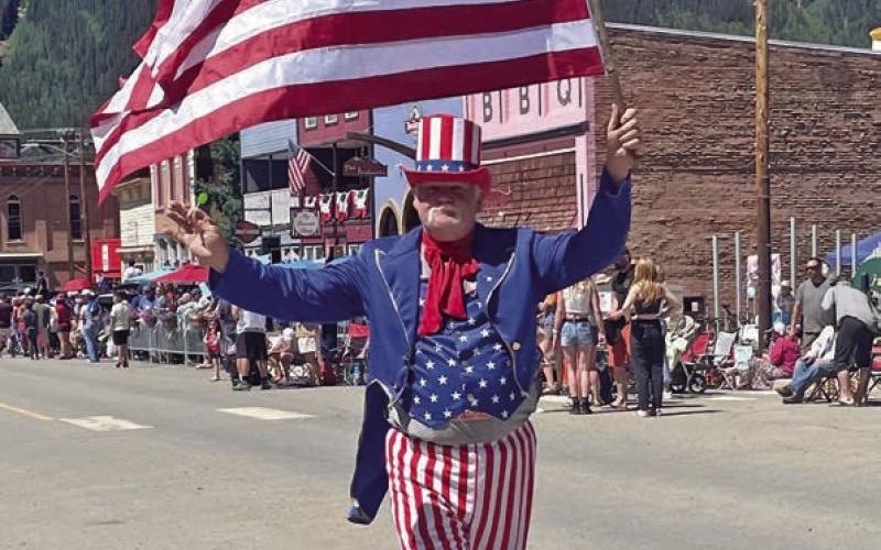 Uncle Sam leading the parade Photo credit Janice Sanders