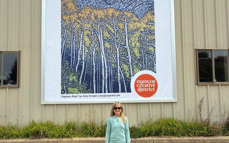 Mancos Creative District used one of Amy’s block prints for a poster