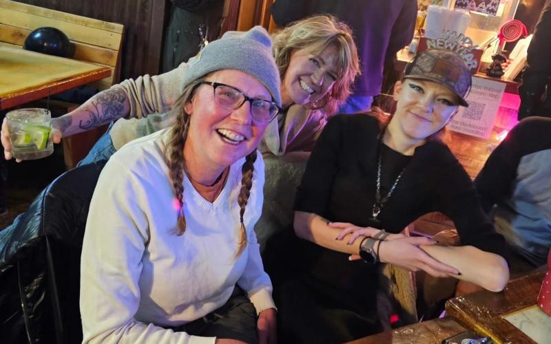 New Year's Eve in Silverton, Wendy, Cara, and Brittany photo by Shiloh Sams