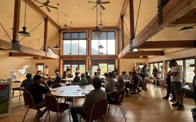 The BPMD community open house had about 90-plus attendees last Thursday at the Kendall Mountain Community Center . Photo credit DeAnne Gallegos