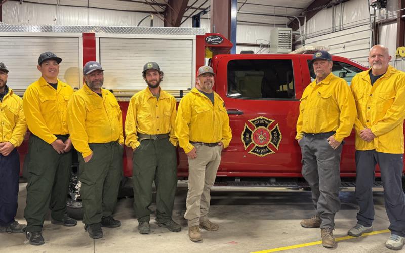 L to R: SSJVFD team members Shory Inzunza, Roberto Fierro, Kevin Yamigawa, Elias Smallsread, JP Stanley, Carson Mordecai, &amp; Jerry Chambers Photo by DeAnne Gallegos