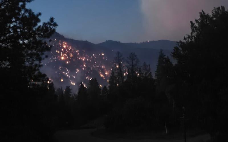 Gold Mountain Fire the evening of June 29th photo by Elias Smallsreed