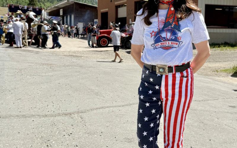 Summer resident Brandy Cook looked great for the 4th of July parade photo by DeAnne Gallegos