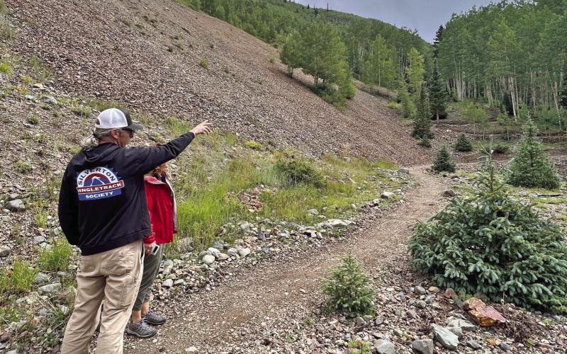 Klem Branner describing trail system Photo Credit DeAnne Gallegos