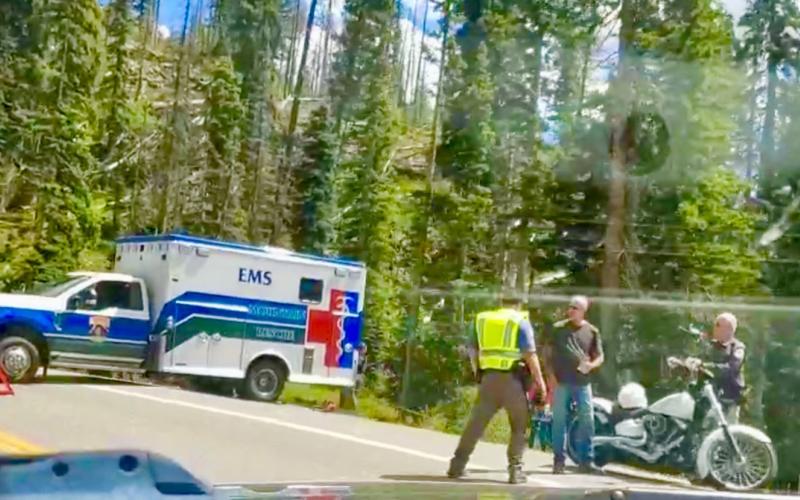 Silverton Medical Rescue responded to a motorcycle accident last Wednesday photo by Jim Harper