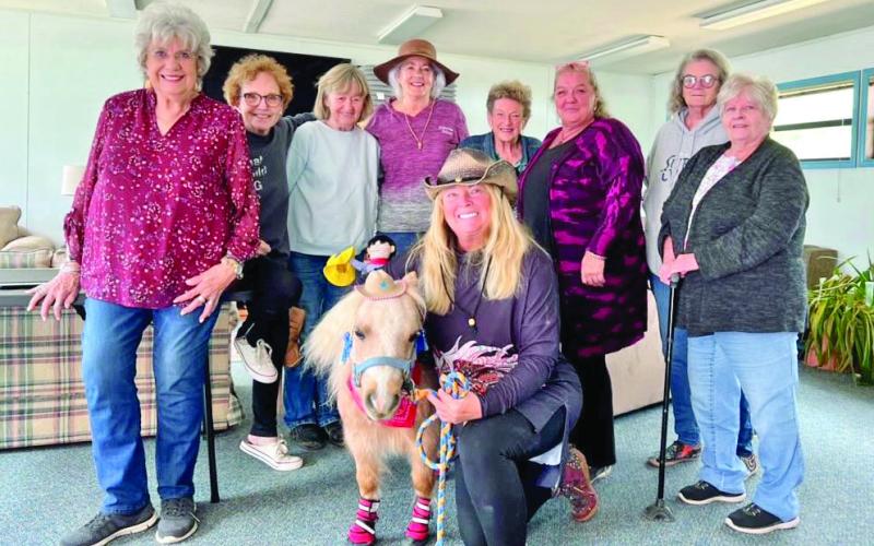 Anita Field, Susan Collins, Claudia Eiserman, Barbara Renowden, Sara Cavander, Keri Metzler, Deb Runion, Bobbye Tynes, Goldie the Mini Horse, Manette Steele. Photo Credit - of DeAnne Gallegos