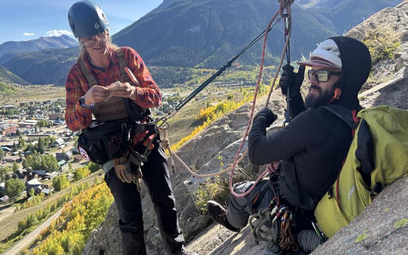 Ropes course had the best classroom view. photo by Ian Ellis