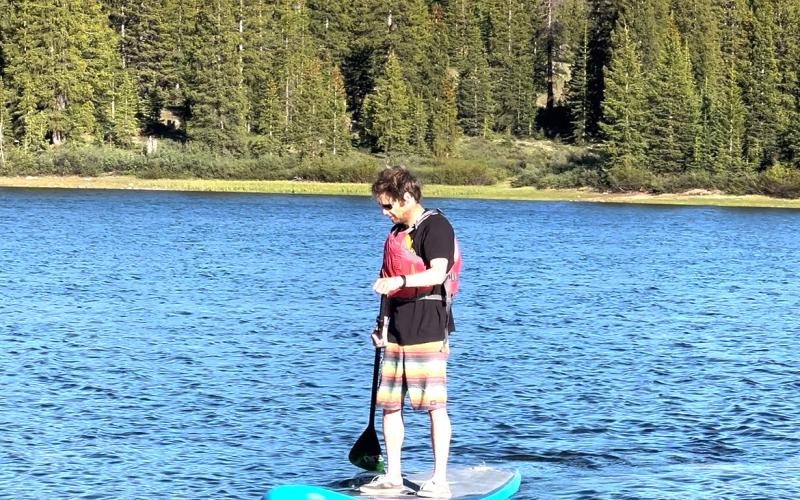 Summer has begun and Molas Lake is the perfect after work get away for locals, Steve Mead enjoys the late sunshine that comes with summer. Photo credit DeAnne Gallegos