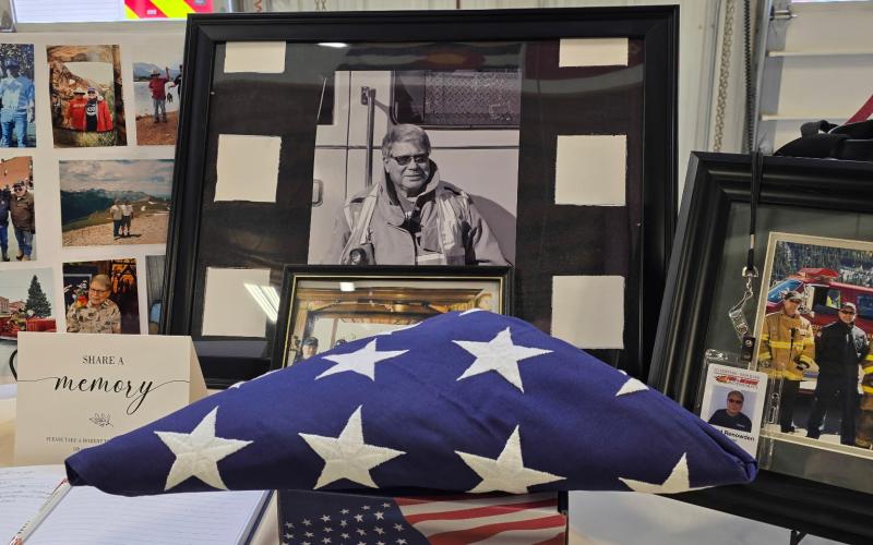 SSJVFD held a memorial at the fire house for Ron Renowden. photo by JP Stanley