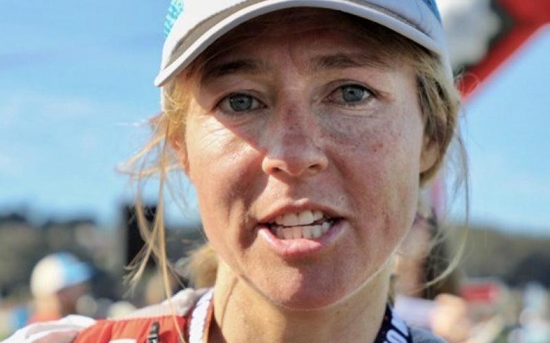 Megan after the 2017 The North Face 50 Mile Photo iRunFar Bryon Powell