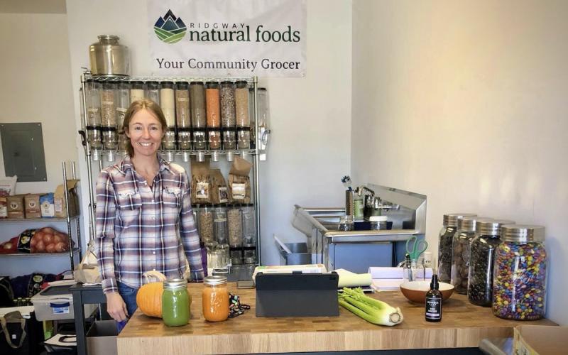 Megan at her co-op, Ridgway Natural Foods, in Ridgway, Colorado. Photo courtesy of Megan Kimmel