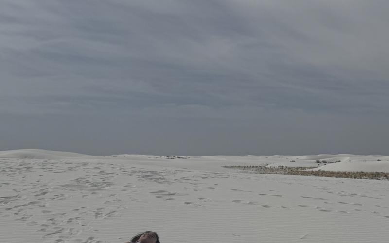 Photo credit Katey Fetch Look at all the snow! Just kidding! A photo from the Silverton Standard editor's spring break trip to White Sands, NM.