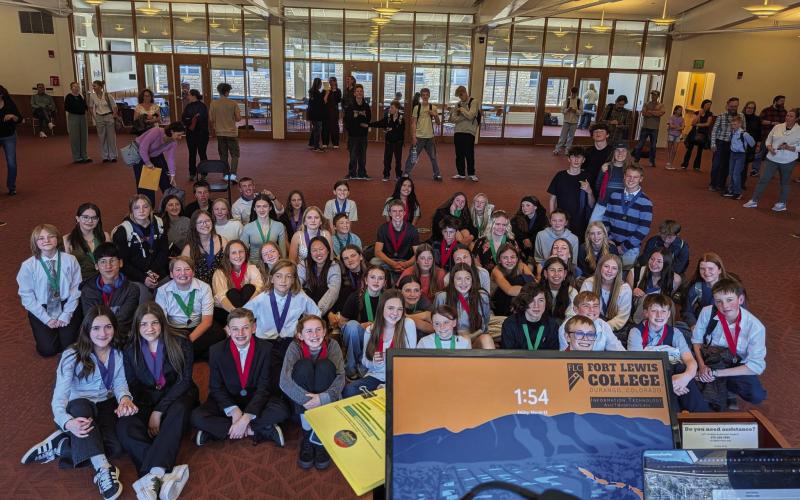 Silverton Middle Schoolers traveled to Fort Lewis College to present their history presentations in the Regional History Day Photos by Silverton School