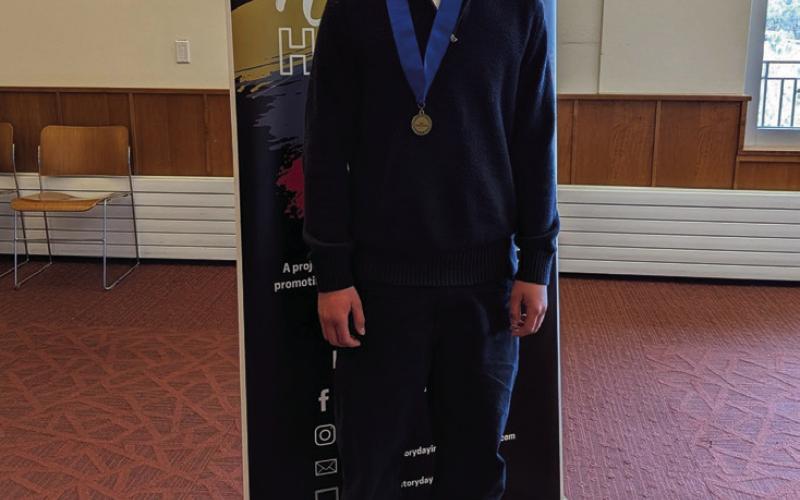 Elliot Barszc placed 1st in the senior historical paper category presenting on the Chokecherry Massacre in Farmington, NM and its impacts on the native community