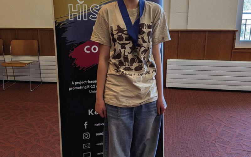 Sophi Christensen placed 1st in the Performance Category for scripting and presenting a performance on the evolution of Disney and trailblazing female workers like Grace Huntington who revolutionized the movies Disney produced
