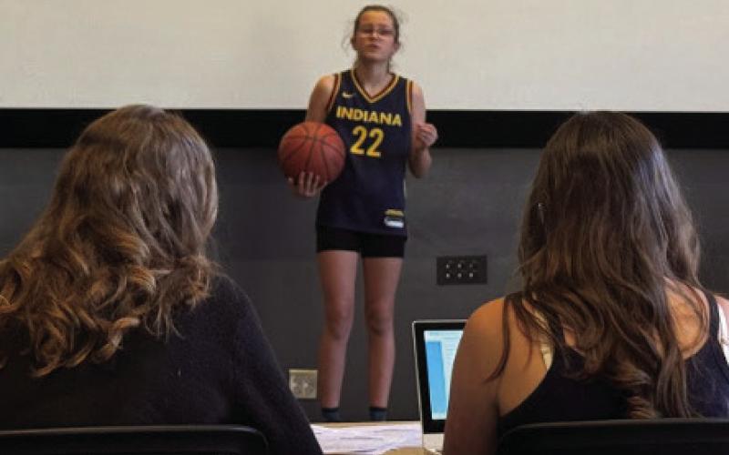 Ella Anderson scripted and presented a performance on Title IX and how it reformed girls'access to athletics and academics
