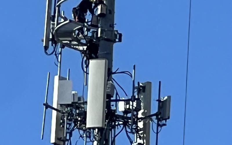 The Verizon cell tower by the Silverton visitor center was down most of the day on Monday due to infrastructure repairs. Photo credit DeAnne Gallegos