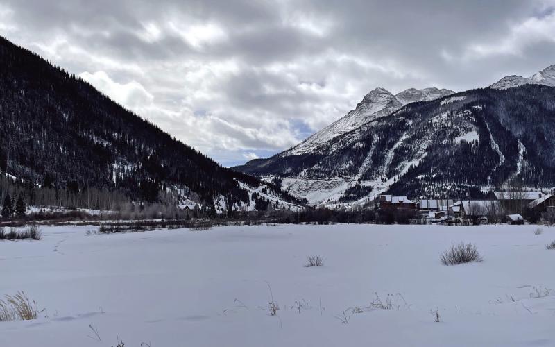 A snowy view of the wetlands surrounding Silverton. Photo credit Janice Sanders