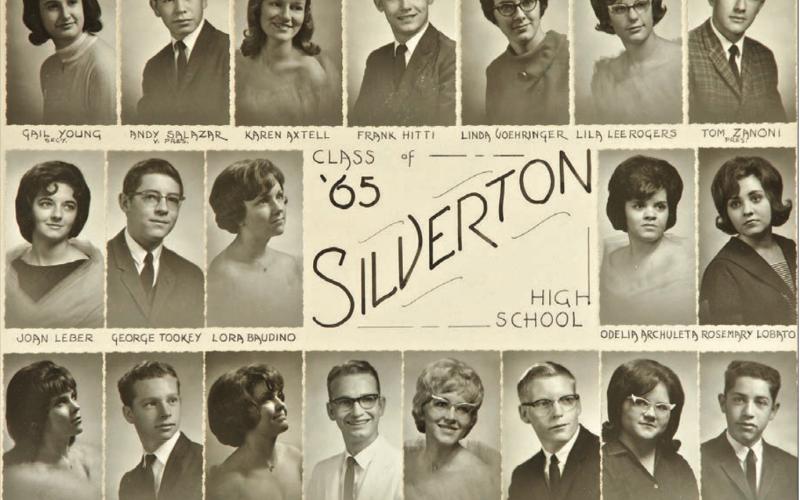 The Silverton High School class photo, 1965. In 2015 there were no graduating seniors at Silverton School Photo courtesy of Silverton School