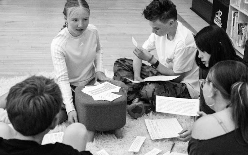 Silverton School students Kate and Marshall at the conference photo by Silverton School