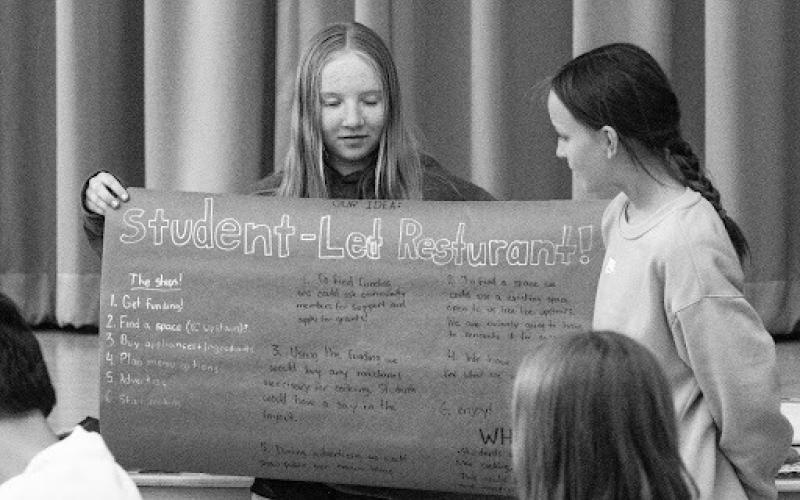 Silverton students Kate and Maya attended the conference Photo by Silverton Schools