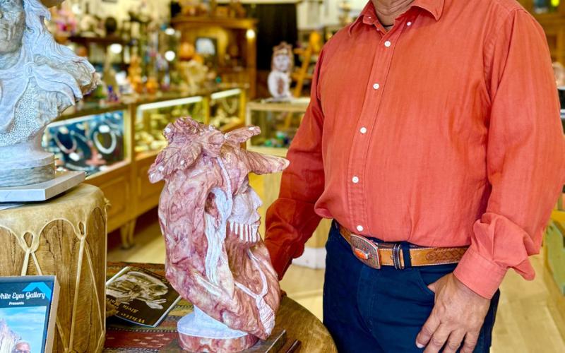 Well-known Navajo Artist Alvin Marshall is one of the coveted Cowboy Artists of America photo by DeAnne Gallegos