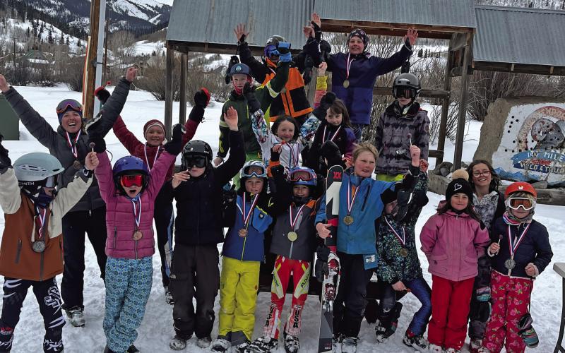 A group of happy kids at Kendall Community Races. Photo by Misti Anderson
